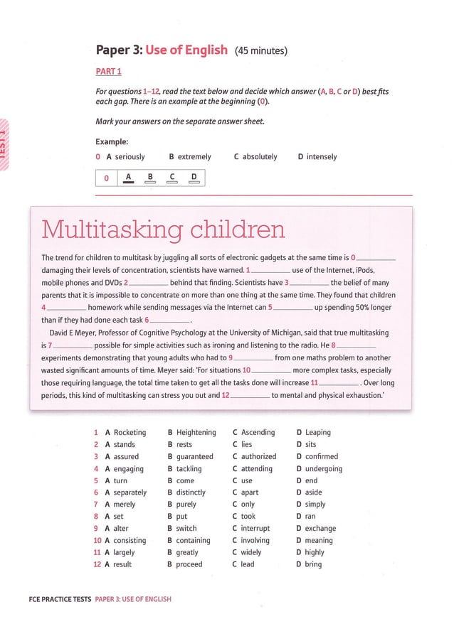 Fce practice tests | PDF
