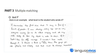 text F
-here is an example. what level is the student who wrote it?

 