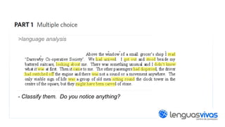 >language analysis

- Classify them. Do you notice anything?

 