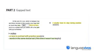 > notes
- a race is contrast with practice sessions
- words in the same lexical set (*this time it wasn’t as helpful)

 
