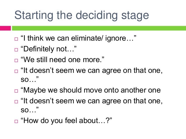 Fce Speaking Part 3 Useful Phrases
