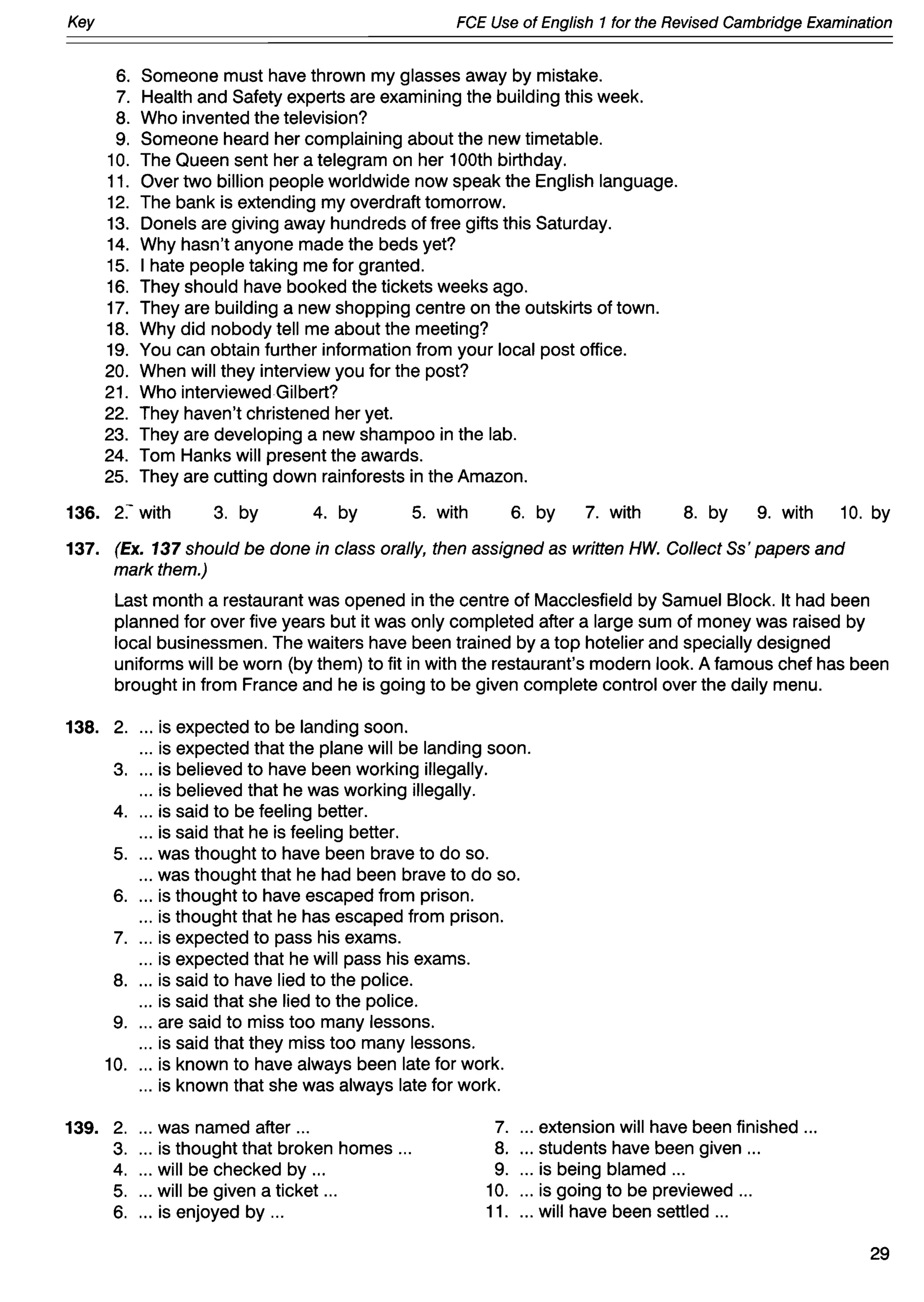 Fce Use Of English 1 Key Pdf