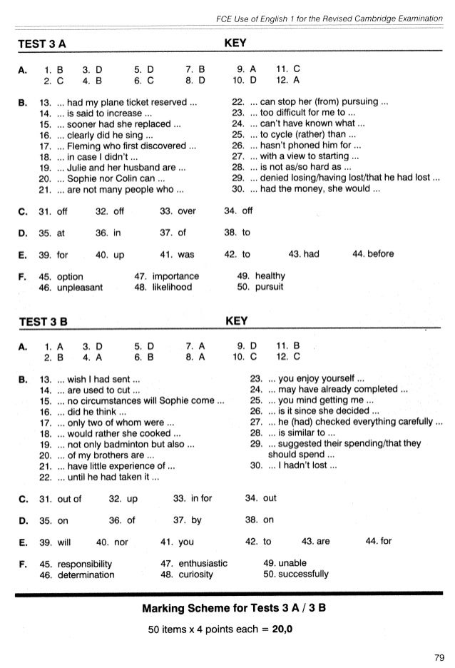 Fce Use Of English 1 Virginia Evans Key Pdf