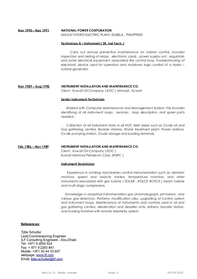 instrumentation engineer cover letter