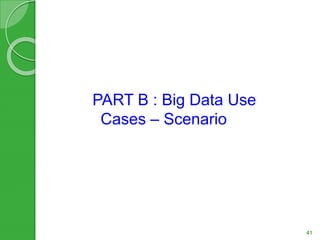 PART B : Big Data Use
Cases – Scenario
41
 