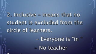 TEACHING APPROACHES &