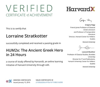 Certificate - Greek Hero