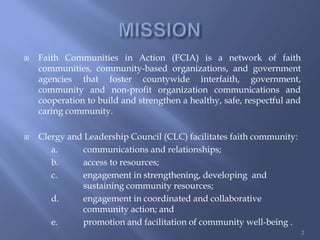 Faith Communities in Action (FCIA): Tom Lambiase | PPT