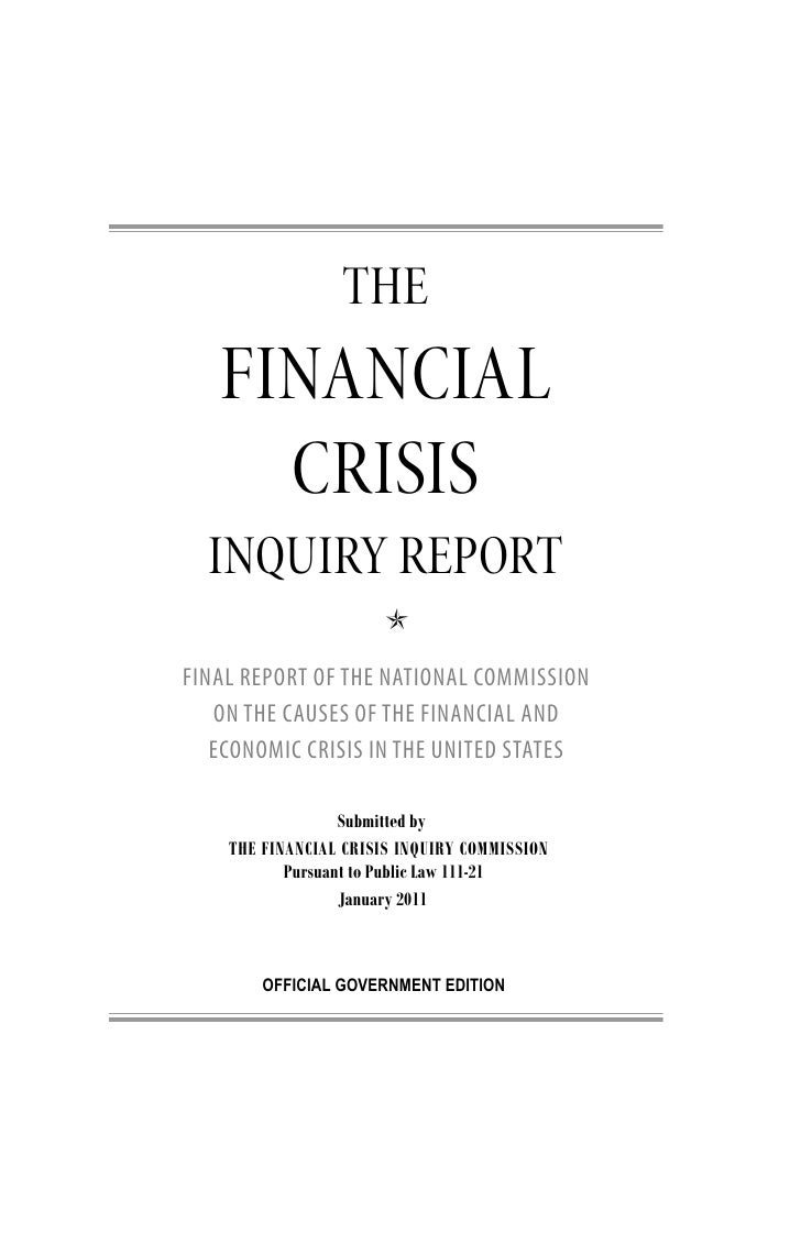financial crisis research report