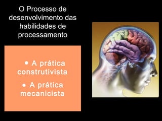 ● A prática
construtivista
● A prática
mecanicista
O Processo de
desenvolvimento das
habilidades de
processamento
 