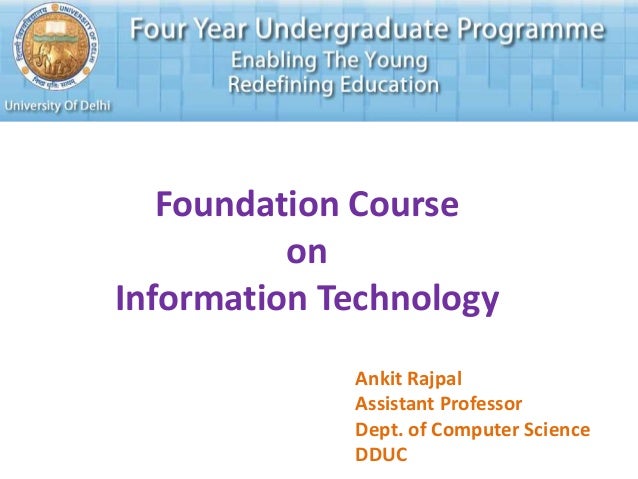 Foundation Course Information Technology Unit 2