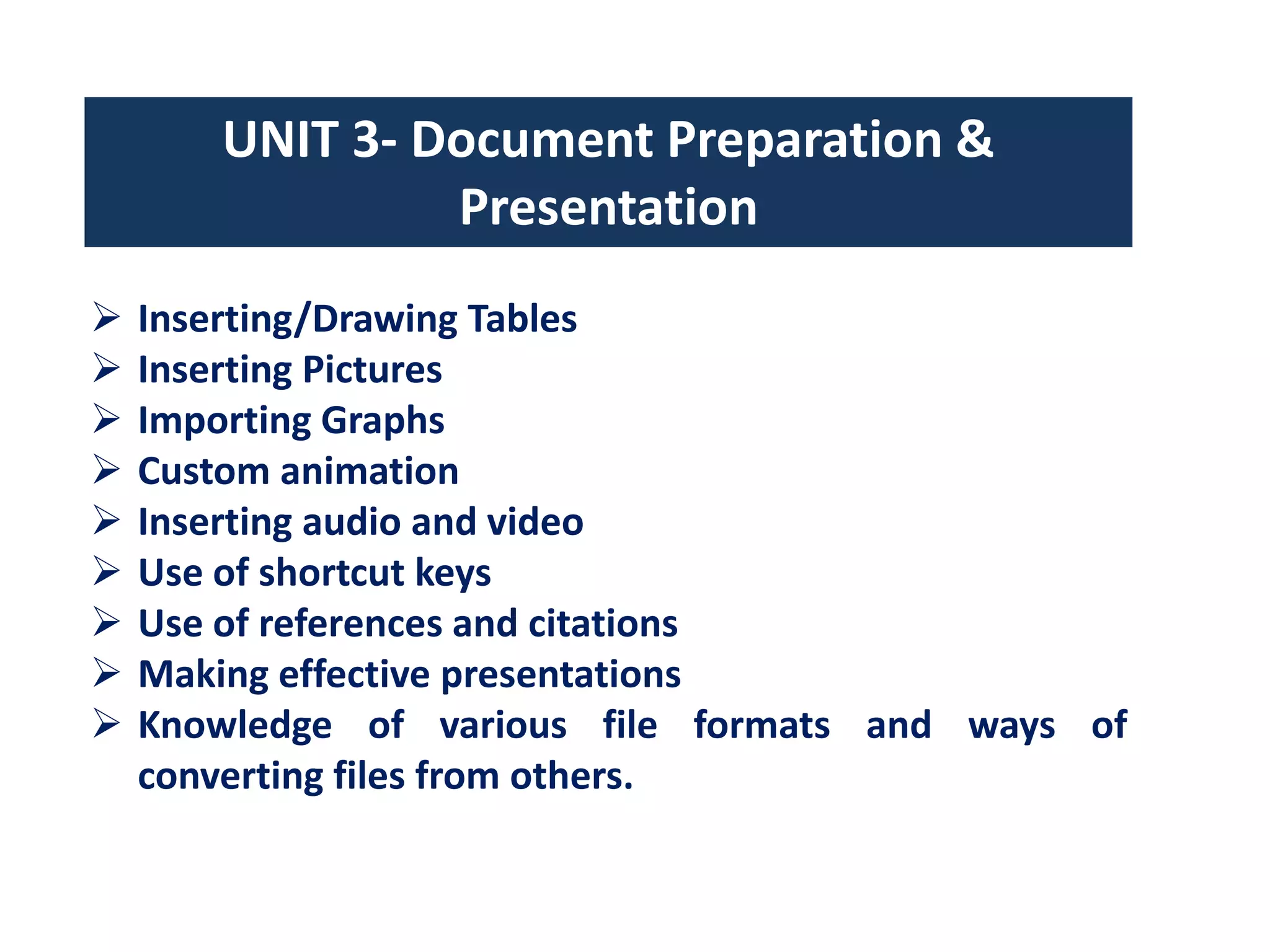 Foundation Course: Information Technology UNIT 3 | PPTX
