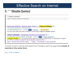 Effective Search on Internet

 
