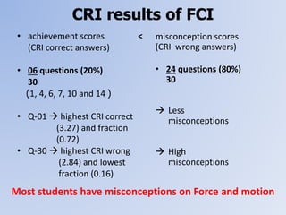 Physics: Force & motion misconceptions | PPTX