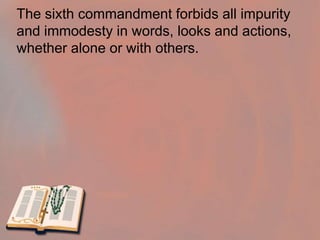The family is an irreplaceable place where traditions and value systems of a people and a culture are passed on from generation to generationWhat the Fourth Commandment Demands?1. Assistance for parentsYoung children are obliged to help their parents in the home chores