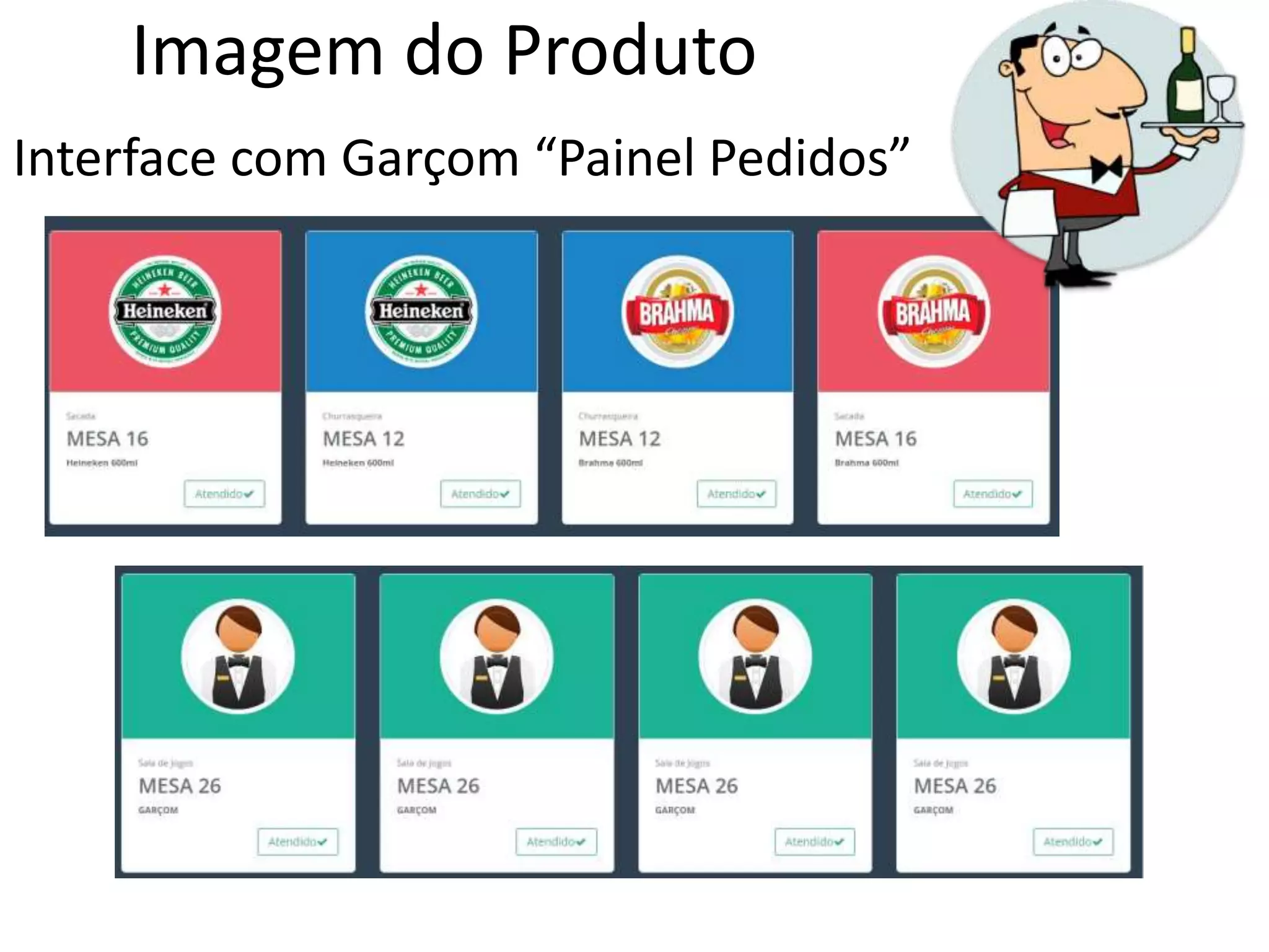 Imagem do Produto
Interface com Garçom “Painel Pedidos”
 