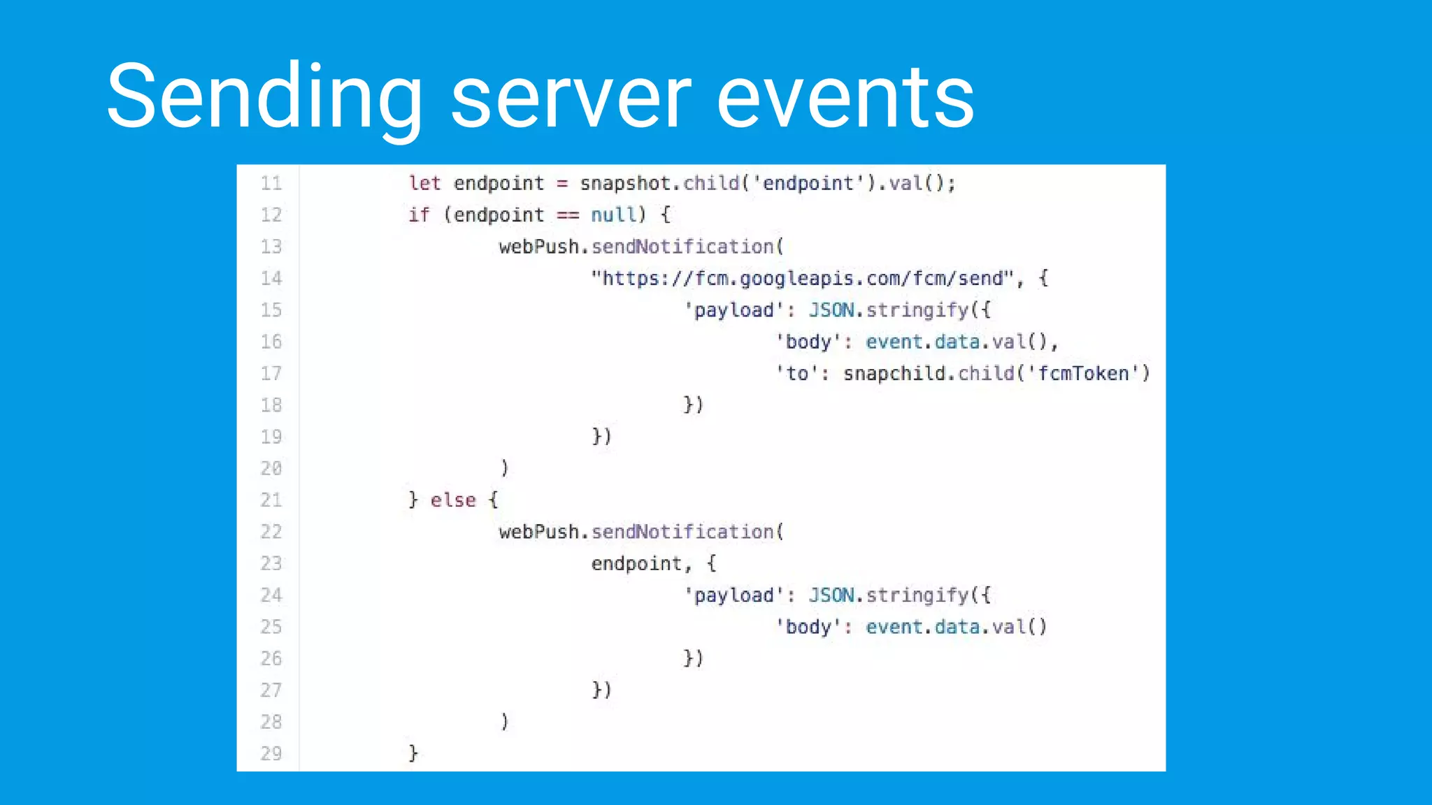 Sending server events
 