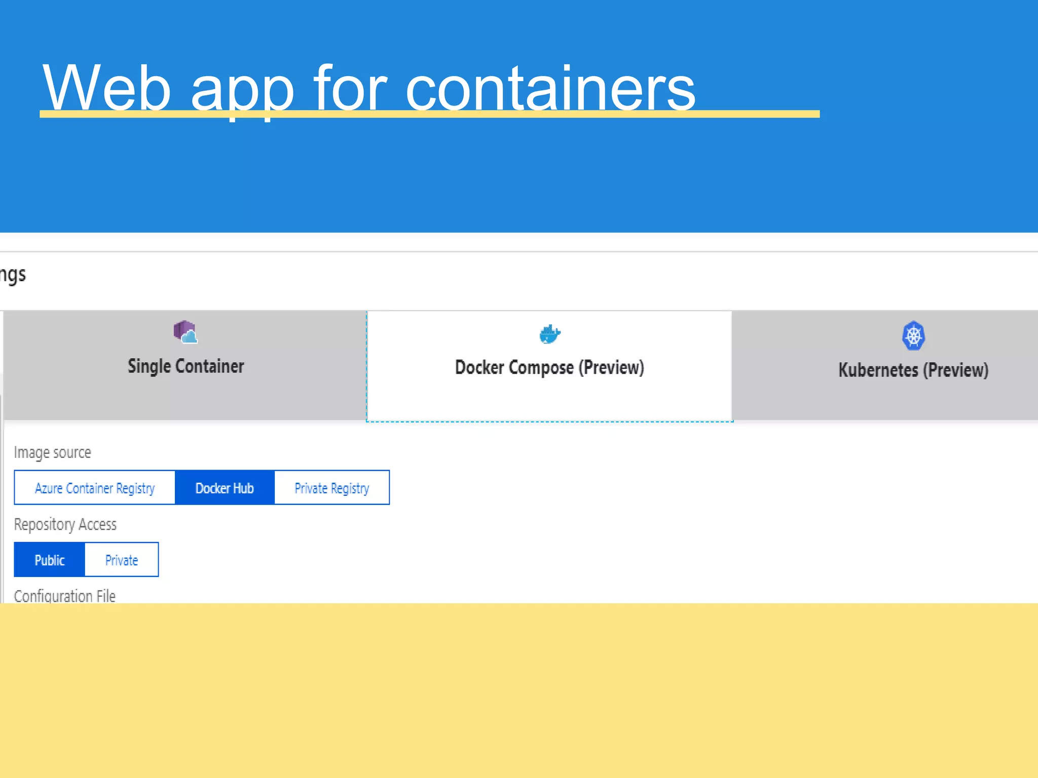 Web app for containers
 