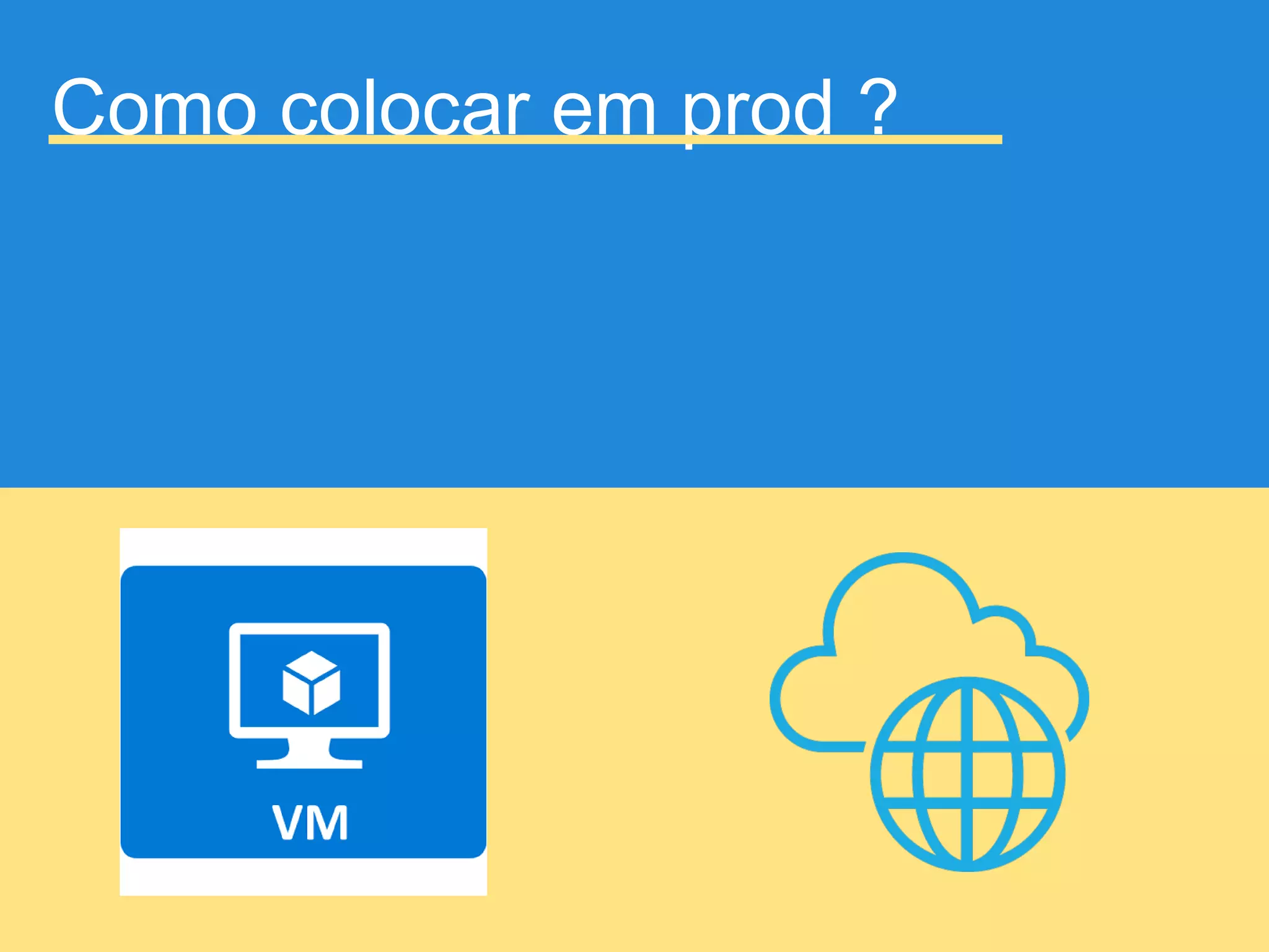Como colocar em prod ?
 