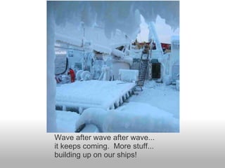 Wave after wave after wave... it keeps coming.  More stuff... building up on our ships! 