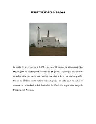 lugares turisticos de bolivar