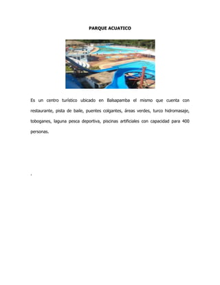 lugares turisticos de bolivar