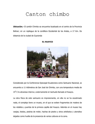 lugares turisticos de bolivar