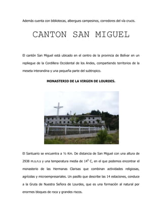 lugares turisticos de bolivar