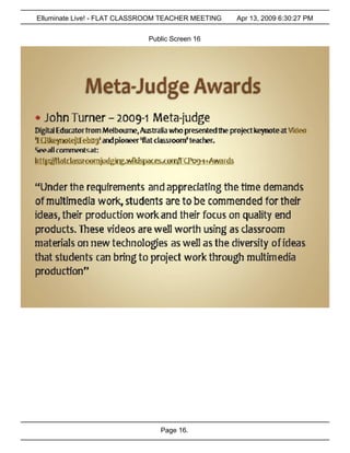 Flat Classroom Project 2009-1 Awards
