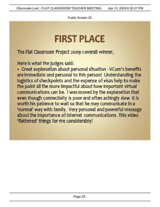 Flat Classroom Project 2009-1 Awards