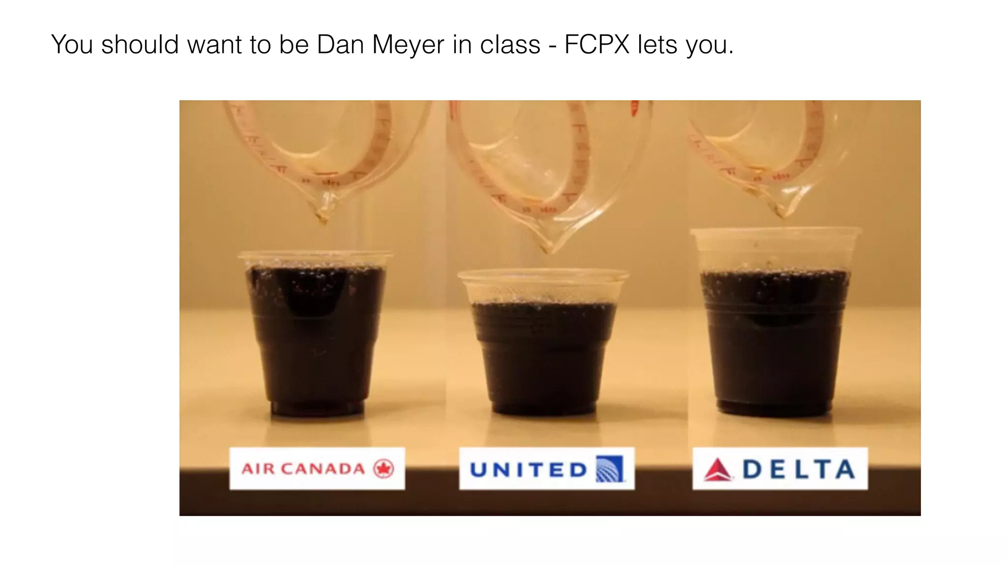 You should want to be Dan Meyer in class - FCPX lets you.
 