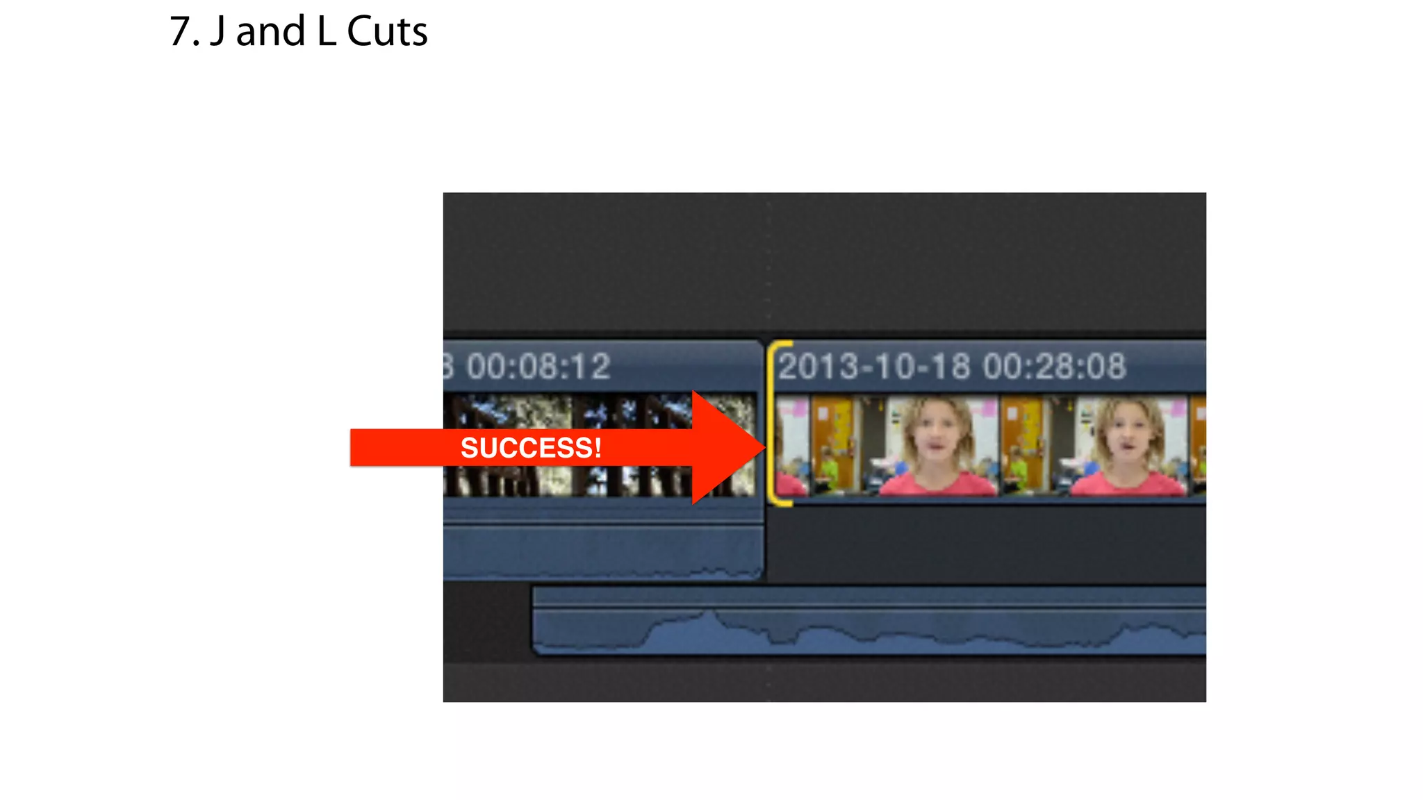SUCCESS!
7. J and L Cuts
 