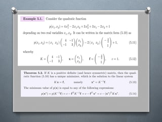 Quadratic Function Minimization of it applications | PPT