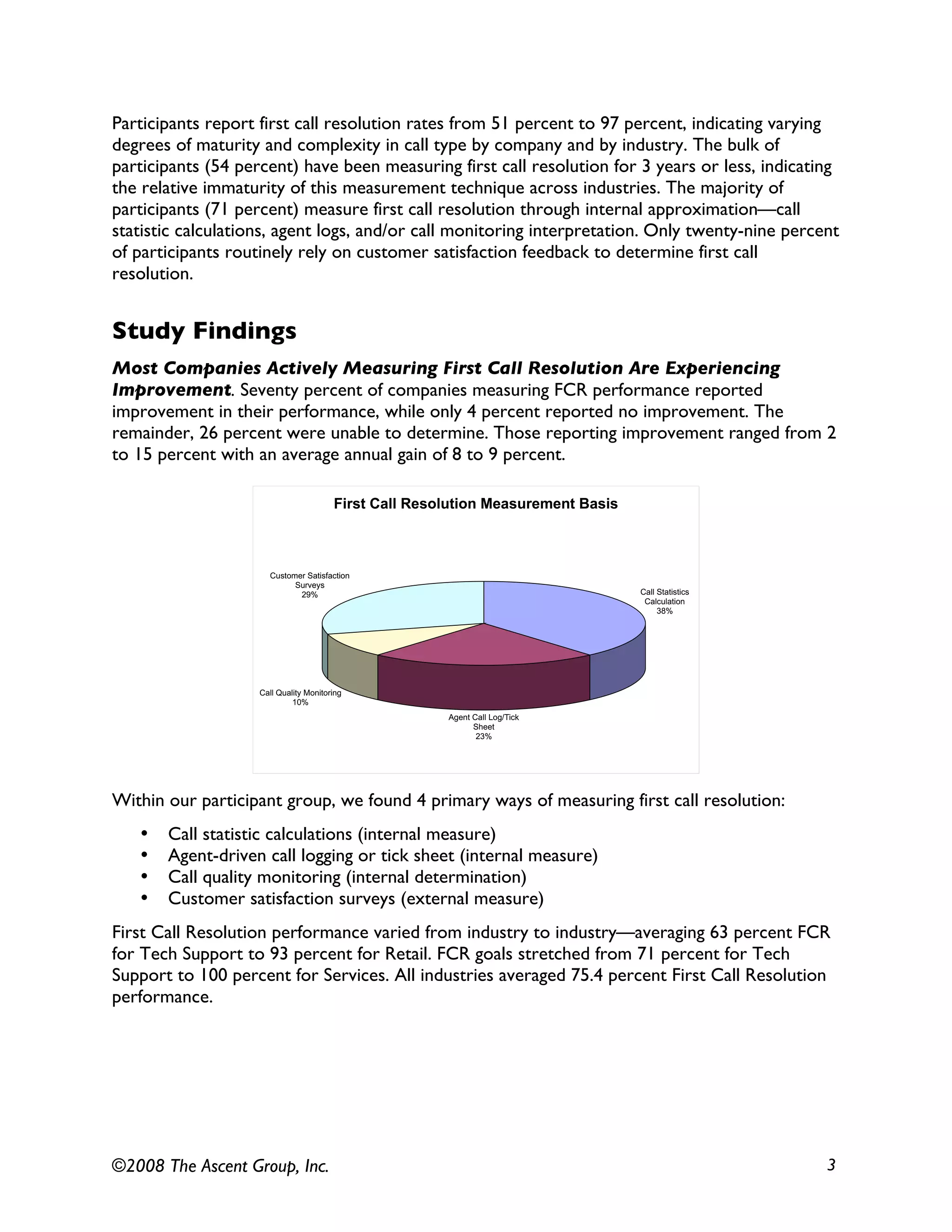 Achieving First Call Resolution