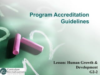 PROGRAM ACCREDITATION GUIDELINES POWERPOINT | PPT