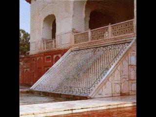 White marble chadar (water   chute) Detail of marble 