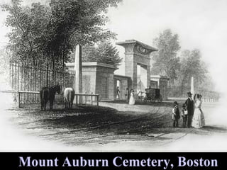 Mount Auburn Cemetery,  Entrance Gate Mount Auburn Cemetery, Boston 
