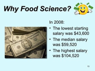 Exploring Careers and Opportunities in Food Science and Technology | PPT