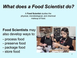 Exploring Careers and Opportunities in Food Science and Technology | PPT