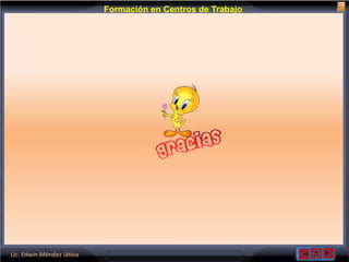 Lic. Edwin Méndez Játiva
Formación en Centros de Trabajo
 