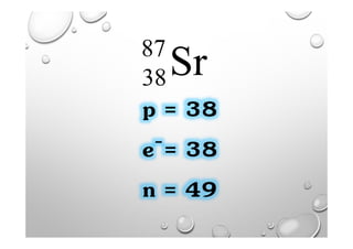 Sr87
38
p = 38
e-= 38
n = 49
 