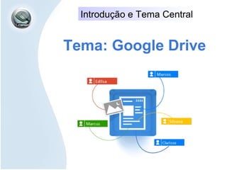 Introdução e Tema Central
Tema: Google Drive
 