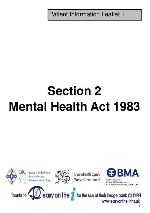 MHA Section 2 Leaflet 1 MHA Section 2 Leaflet 1