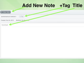 Add New Note Title+Tag
 