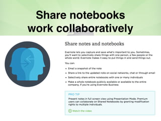 Share notebooks
work collaboratively
 