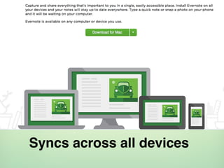 Syncs across all devices
 