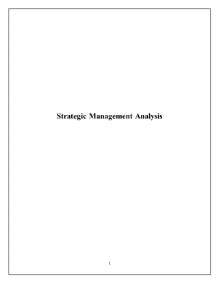 1
Strategic Management Analysis
 