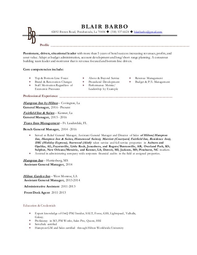 blair barbo resume onq insider