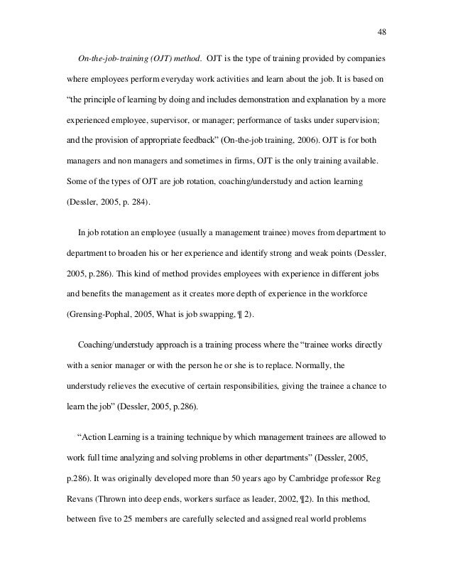 thesis on customer service training