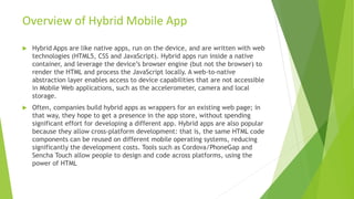 Hybrid Mobile App